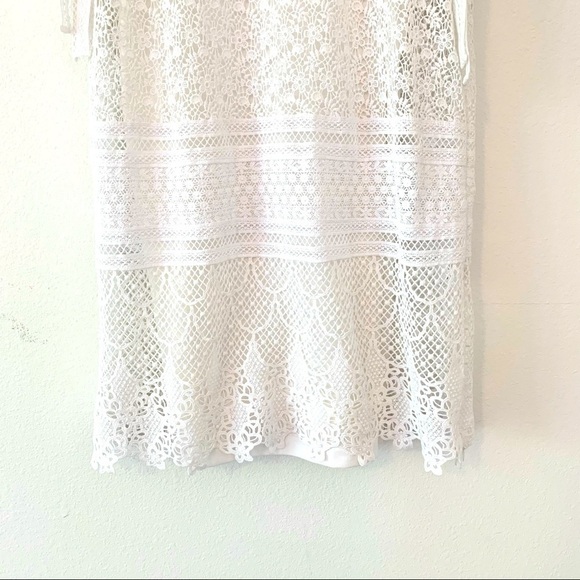 Goen.J Macrame Mini Shift Dress in white size 6 - Picture 9 of 14